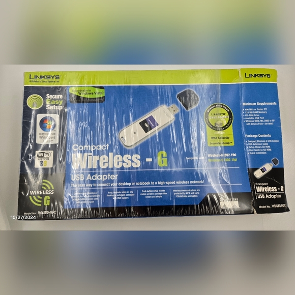 Linksys Compact Wireless G 2.4GHz USB Adapter WUSB54GC - Picture 6 of 7